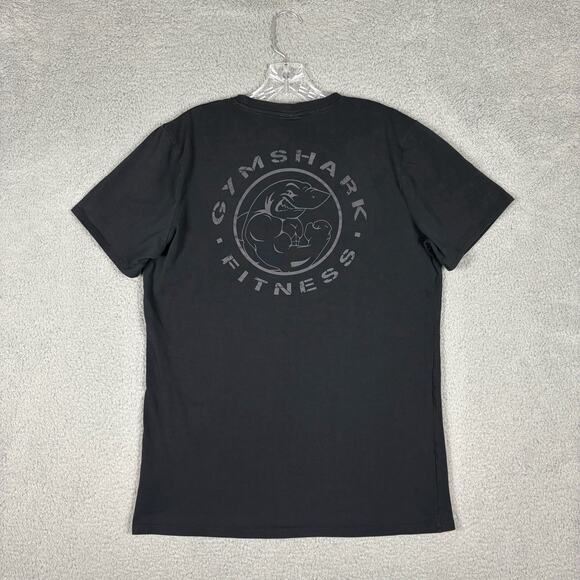 Gymshark T-shirt Men’s Large Black Legacy Logo Casual Athletic Gym Performance - Picture 1 of 9